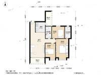 欧景城华庭北区3室1厅2卫105.3㎡户型图