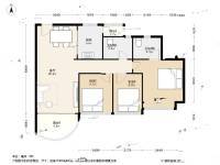 桂芳园四期3室1厅2卫85.3㎡户型图