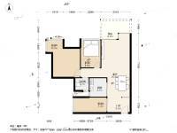 佳兆业可园五期3室1厅1卫74.8㎡户型图