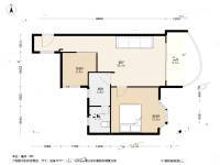 南方明珠花园2室1厅1卫51.6㎡户型图