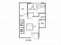 东海岸天利明园1室1厅1卫47㎡户型图
