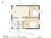 翠桐雅苑2室1厅1卫73.8㎡户型图