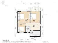 新秀村3室1厅1卫64㎡户型图