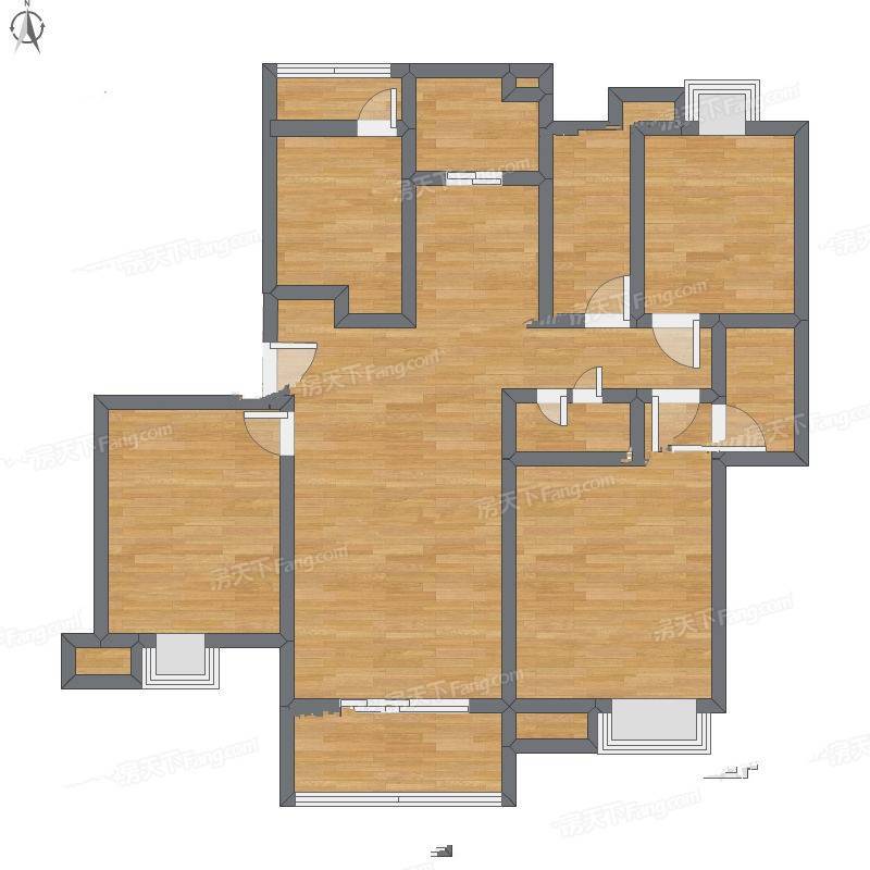 青剑湖花园4室2厅0卫142㎡户型图