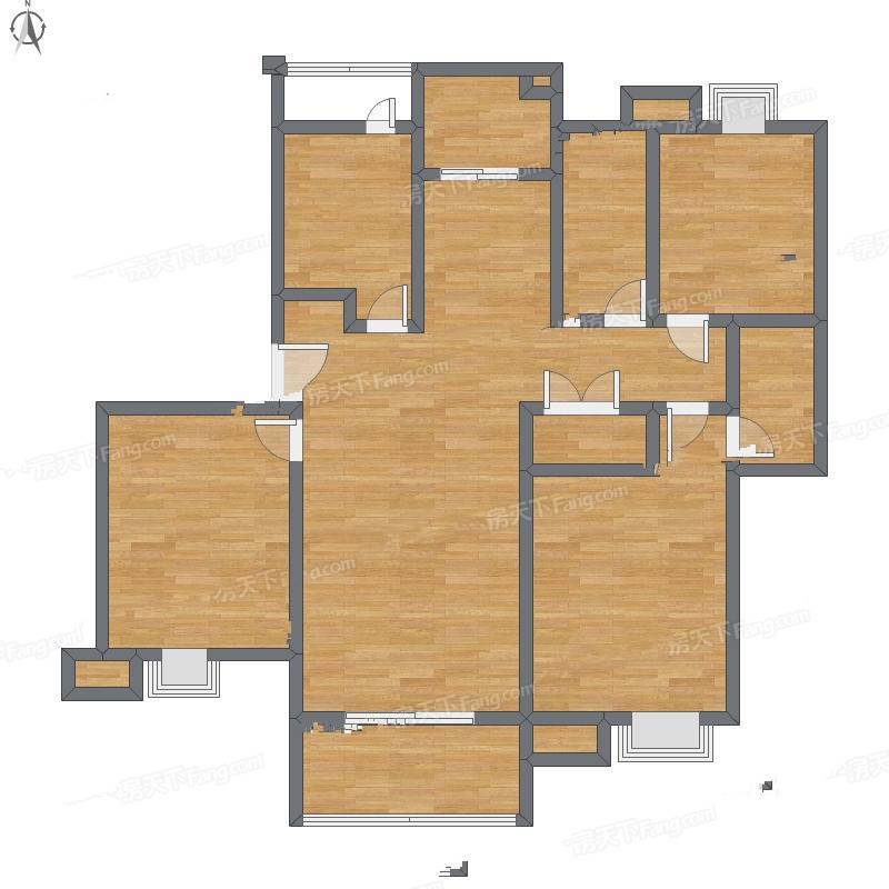 青剑湖花园4室2厅0卫142㎡户型图