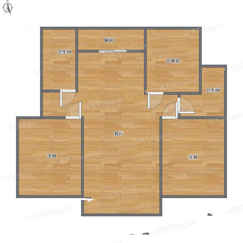 畅苑新村3室1厅0卫109㎡户型图