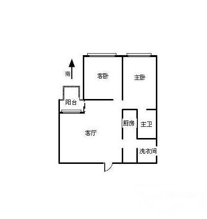 雅戈尔雅客公馆2室1厅1卫86㎡户型图