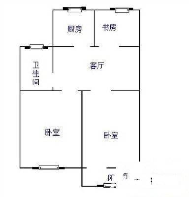 金益新村3室1厅1卫72㎡户型图