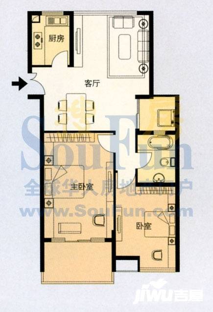 IALA自由水岸2室0厅0卫100㎡户型图