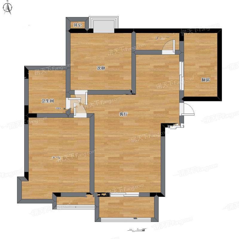 吴淞新村2室1厅0卫89㎡户型图