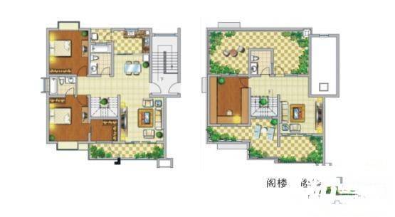 鸿运华庭3室3厅3卫181㎡户型图