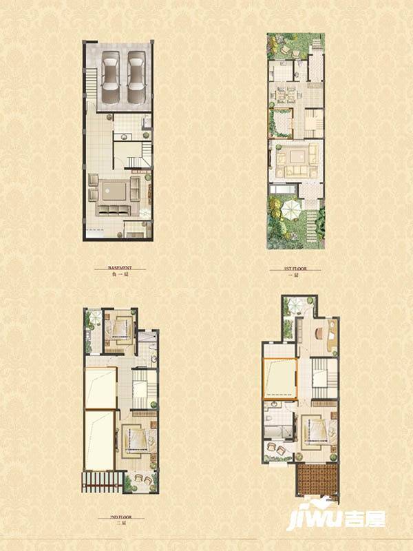 华新国际天著3室3厅3卫213㎡户型图