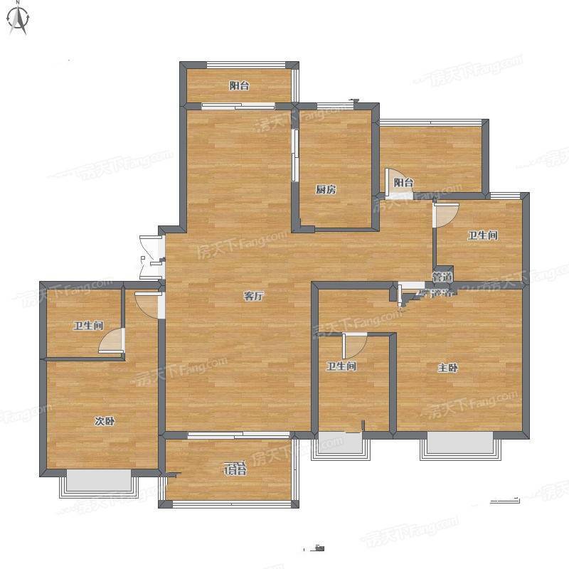 瀚河苑3室2厅0卫160㎡户型图