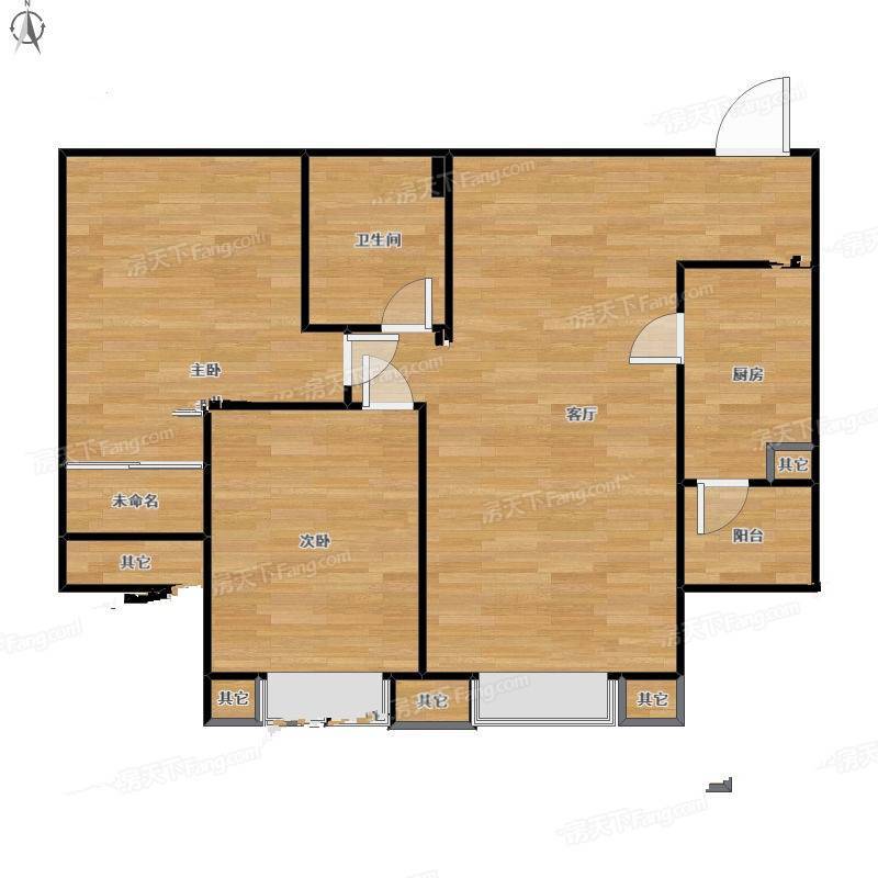 鼎欣城二期2室1厅0卫113㎡户型图