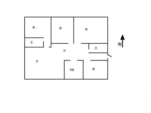 福星小区4室2厅2卫133㎡户型图