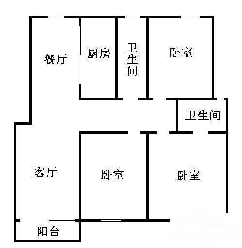 中天品园3室2厅2卫160㎡户型图