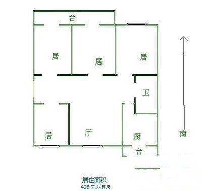 南潭子里4室1厅1卫305㎡户型图