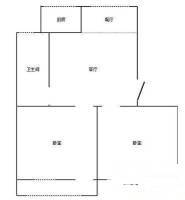 玻纤新村2室2厅1卫60㎡户型图