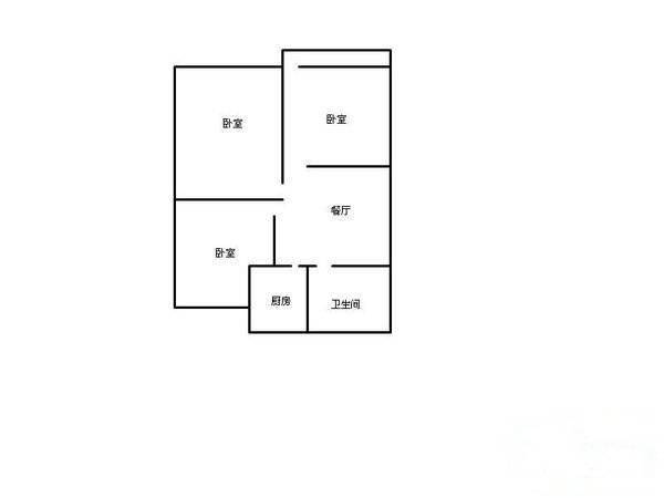 苏苑新村3室1厅1卫70㎡户型图