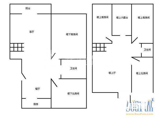 湖岸名家5室2厅2卫180㎡户型图