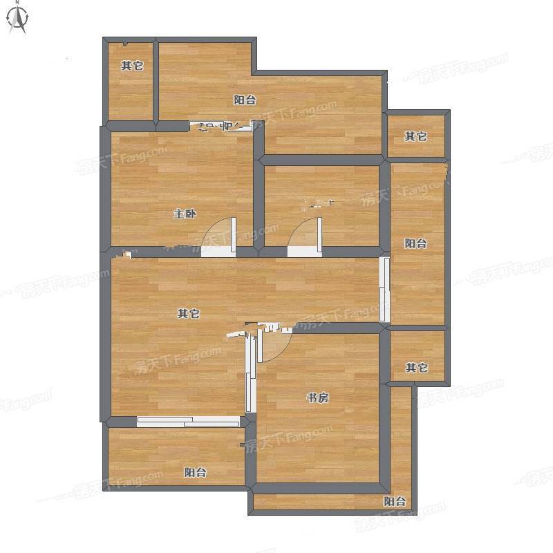 美田玫瑰991室1厅0卫119㎡户型图