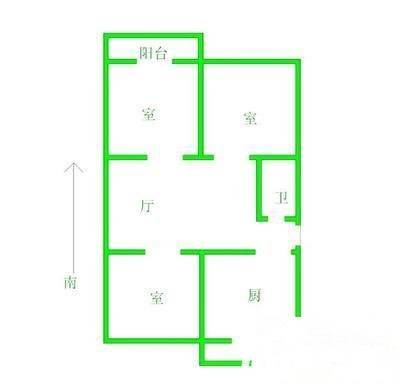 龙西新村3室2厅2卫99㎡户型图