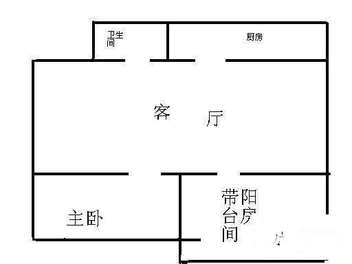 东苑花园2室1厅1卫88㎡户型图