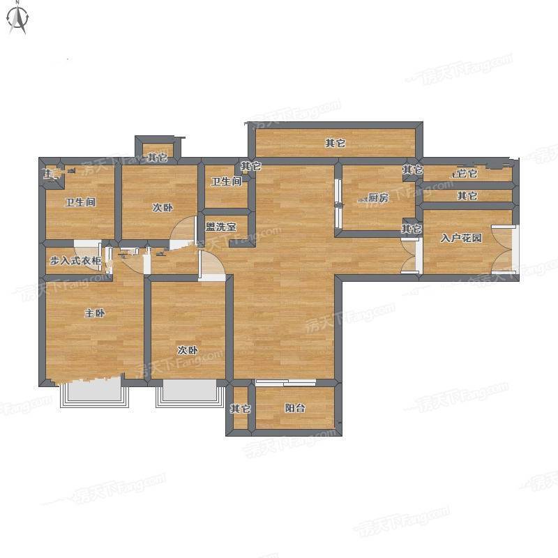 宝带花苑3室1厅0卫115㎡户型图