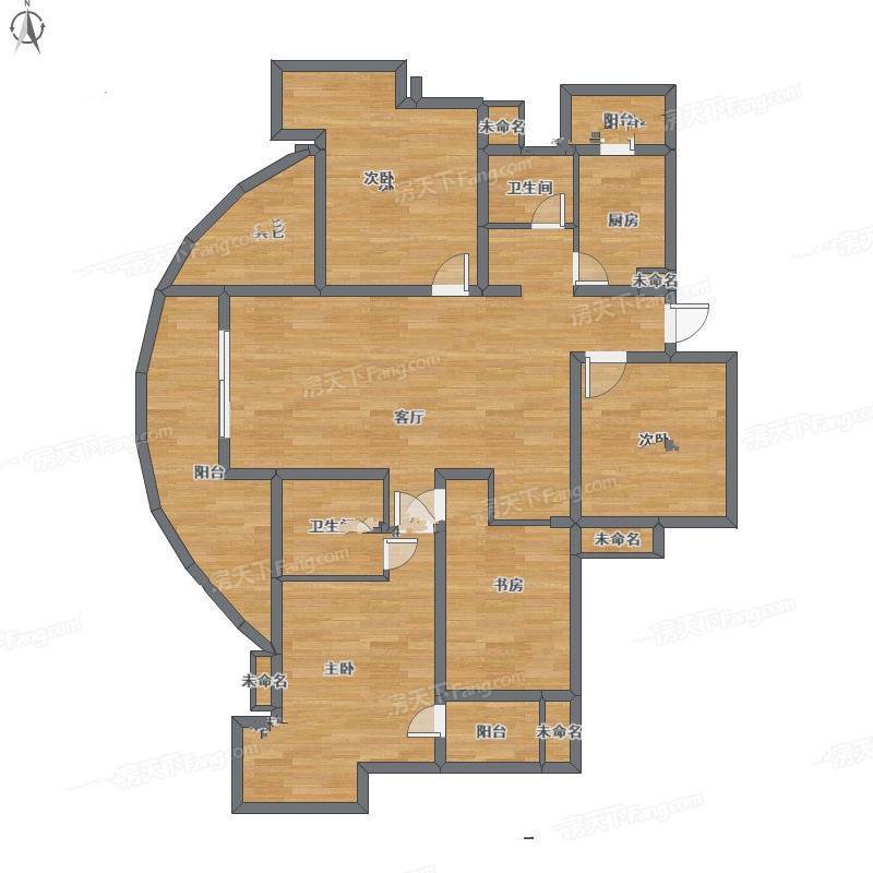 翡翠国际社区4室2厅0卫149㎡户型图