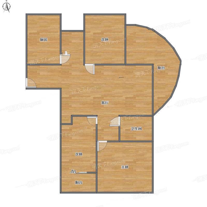 翡翠国际社区3室1厅0卫161㎡户型图