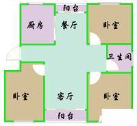 阳光嘉园3室2厅1卫110㎡户型图