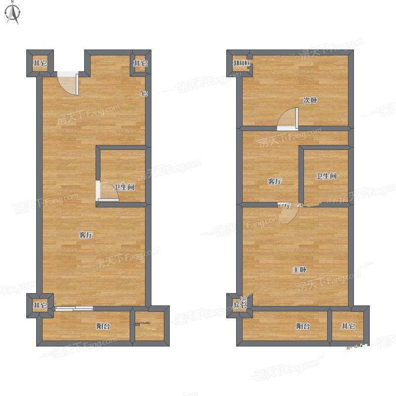 星胜客商铺2室1厅0卫152㎡户型图