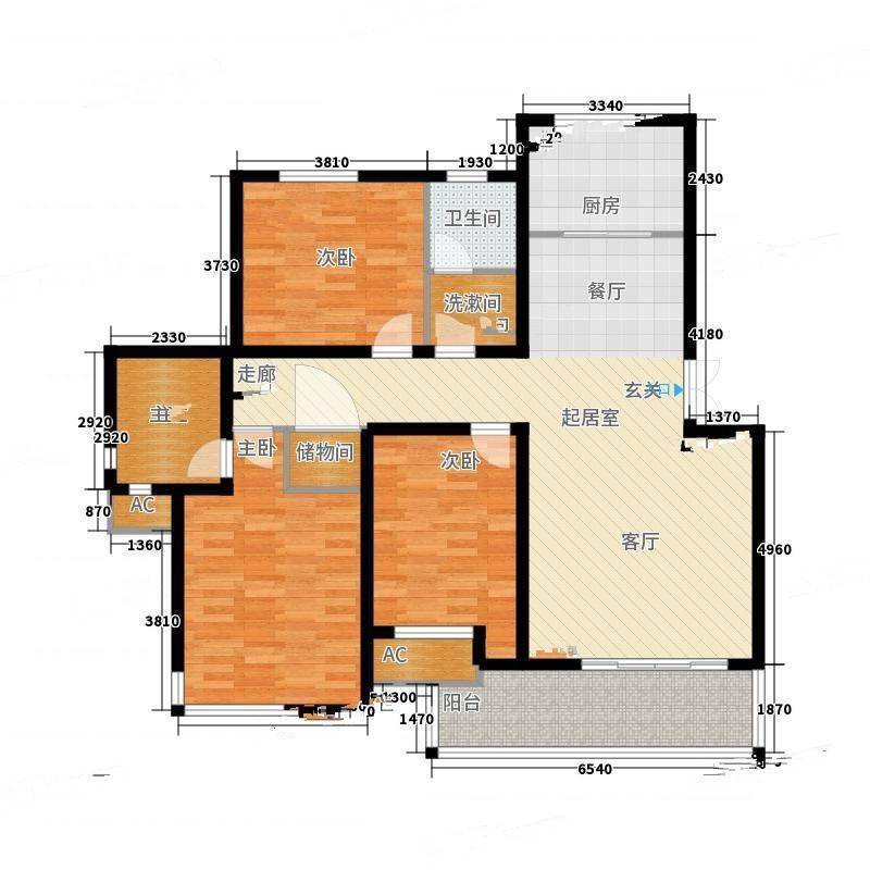 夏家桥118号3室0厅0卫168㎡户型图