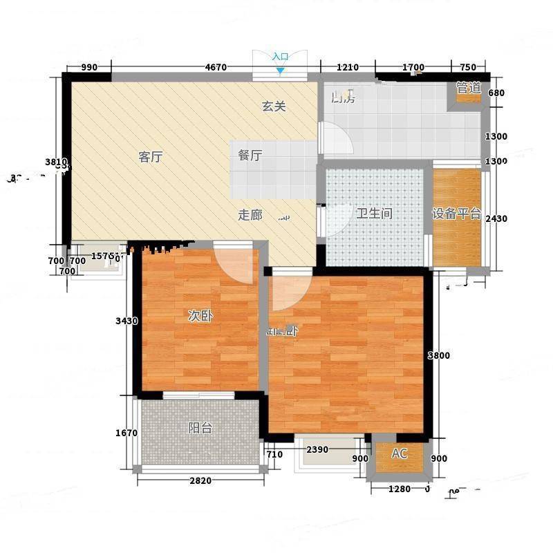 孔付司巷2室0厅0卫68㎡户型图