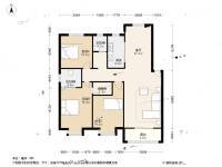 福星小区3室2厅2卫128.4㎡户型图