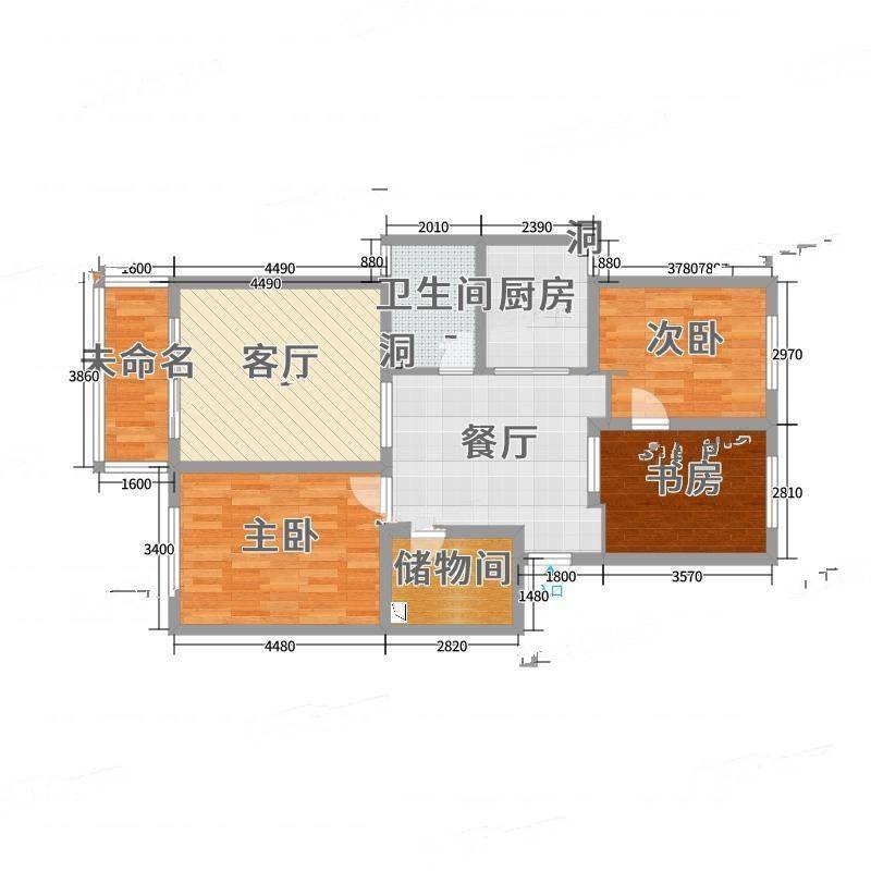 西花桥巷3室0厅0卫100㎡户型图