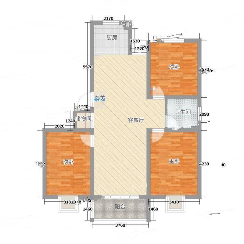 广枫名苑3室0厅0卫116㎡户型图