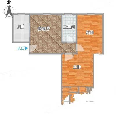 湖滨1号2室0厅0卫69㎡户型图