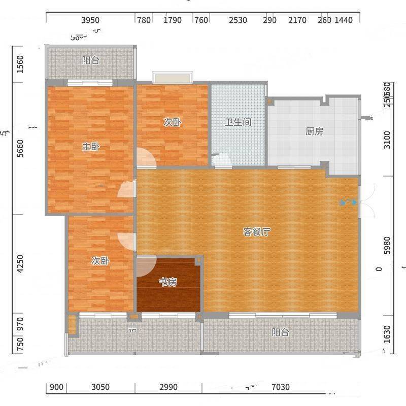 龙湖山庄4室0厅0卫184㎡户型图