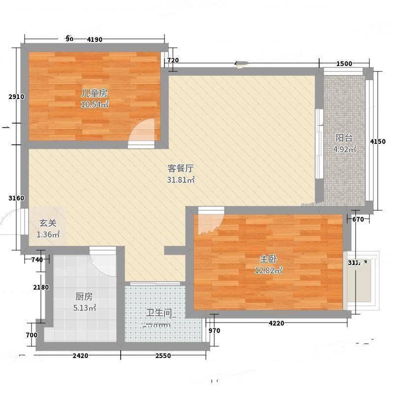 宇丰公馆2室0厅0卫86㎡户型图