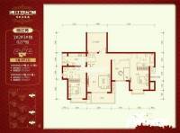 湘江世纪城临江苑3室2厅2卫134㎡户型图