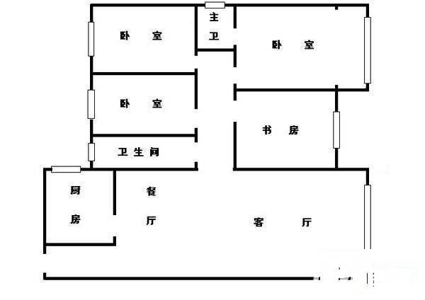 裕华园4室2厅2卫152㎡户型图