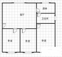 左家塘工商银行宿舍3室2厅1卫75㎡户型图
