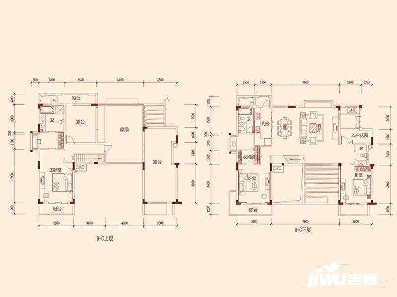 动力南苑3室2厅2卫167㎡户型图