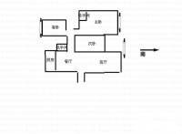 女子监狱单位房3室2厅1卫96㎡户型图