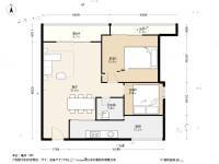 如果爱2室2厅1卫89.7㎡户型图