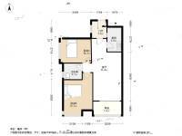 珠江花城四期2室2厅1卫76.8㎡户型图