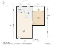 天泽大厦1室1厅1卫64.4㎡户型图
