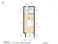 东一时区1室1厅1卫45.2㎡户型图