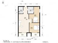 东一时区2室1厅1卫45.3㎡户型图